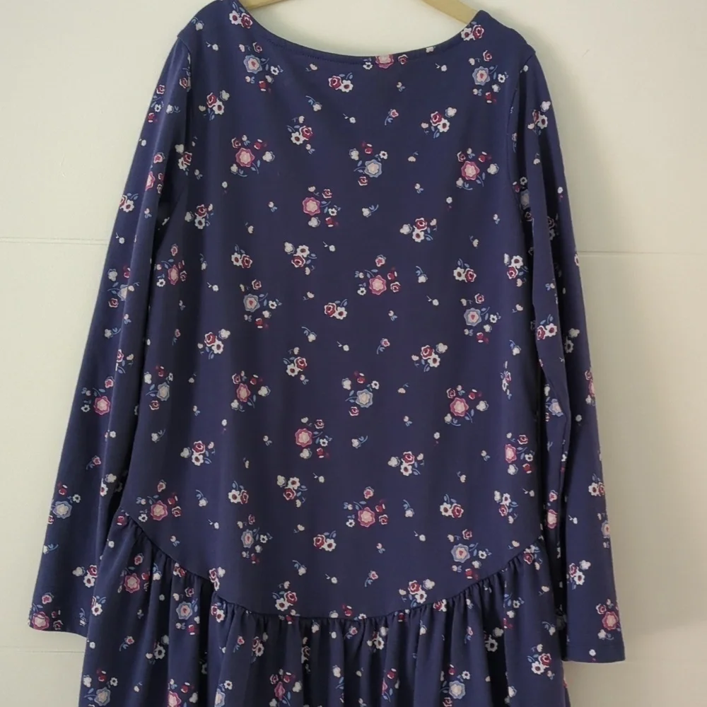 Tea collection Floral Long Sleeve High Low Cotton Dress Easter Girls 12
